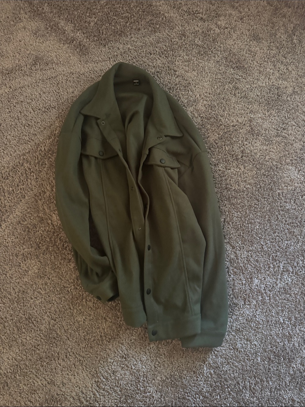 Men's Military-Style Field Jacket in Olive Green